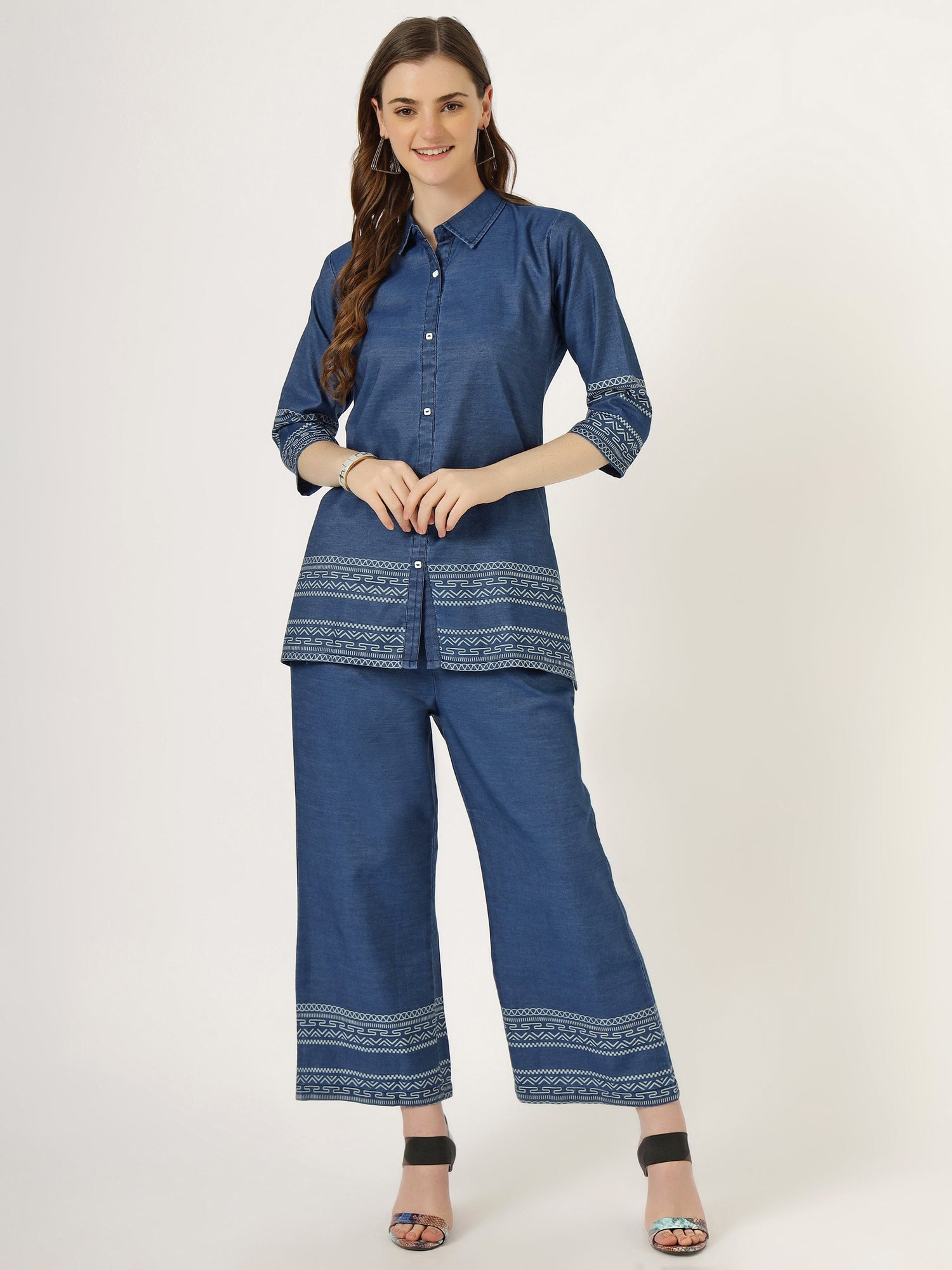 The Perfect Blend of Tradition and Modern Fashion: Exploring the Colour Villa Embroidered Denim Co-Ord Set