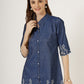 Women's Embroidered Denim Tunic Shirt (6045 DS)