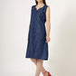 Women's Sleeveless Sweetheart Neck Denim Dress (6087)