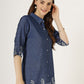 Women's Embroidered Denim Tunic Shirt (6045 DS)