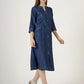 Women's 3/4 Sleeve A-Line Denim Button-Down Dress (6057)