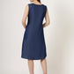 Women's Sleeveless Sweetheart Neck Denim Dress (6087)