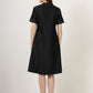 Women's Short Sleeve Button-Down Black Denim Dress (6098-Z Black)