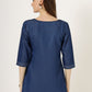 Women's Embroidered Denim Tunic Top with 3/4 Sleeves (6103)