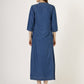 Women's 3/4 Sleeve Denim Maxi Shirt Dress (6001)