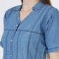 Women's Short Sleeve Button-Down Light Blue Denim Dress (6098-ICE)