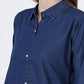 Women's Classic Denim Shirt with Roll-Up Sleeves (6076)