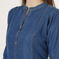 Women's 3/4 Sleeve Denim Maxi Shirt Dress (6001)