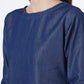 Women's 3/4 Sleeve Denim Top with Round Neck (6092)