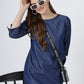 Women's 3/4 Sleeve Denim Top with Round Neck (6092)